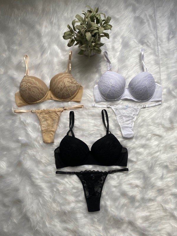 Producto - Conjuntos Armados Microtull y puntilla less regulable (art 6000) (Pack por 12)