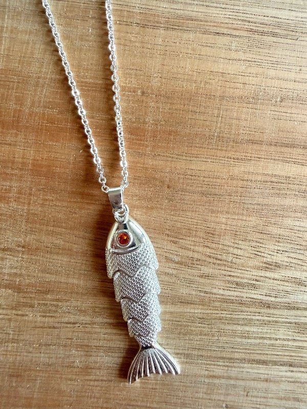 Producto - COLLAR PEZ PLATEADO - 1