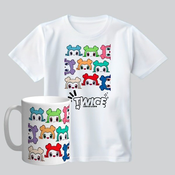 Producto - Combo de Remeras con Taza Plástica: TWICE