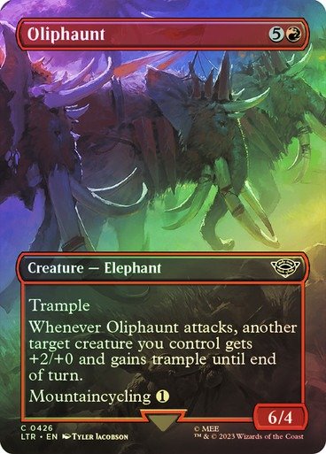 Producto - Oliphaunt #426 Borderless Foil  The Lord of the Rings: Tales of Middle-Earth
