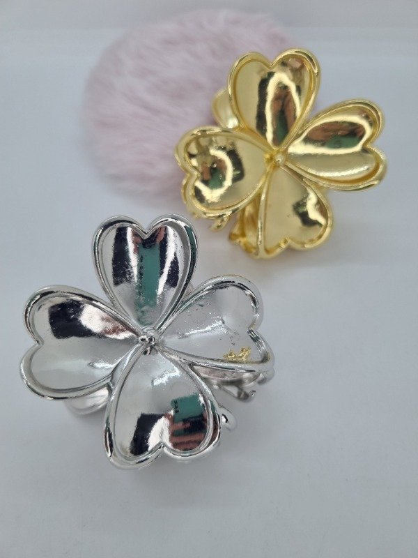 Producto - Broche metal flor plat/dor gde