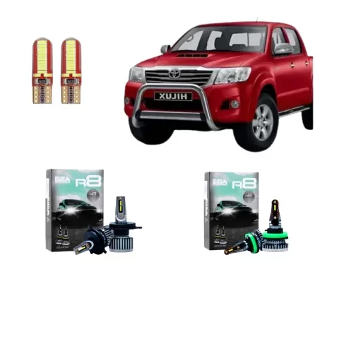 Producto - Kit Cree Led R8 Luz Baja Alta Y Antiniebla Toyota Hilux 2003-2012