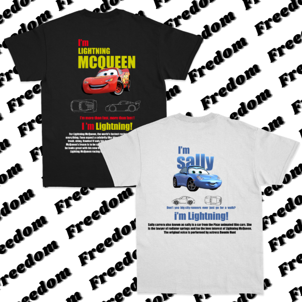 Remera Duo  RAYO MCQUEEN- SALLY