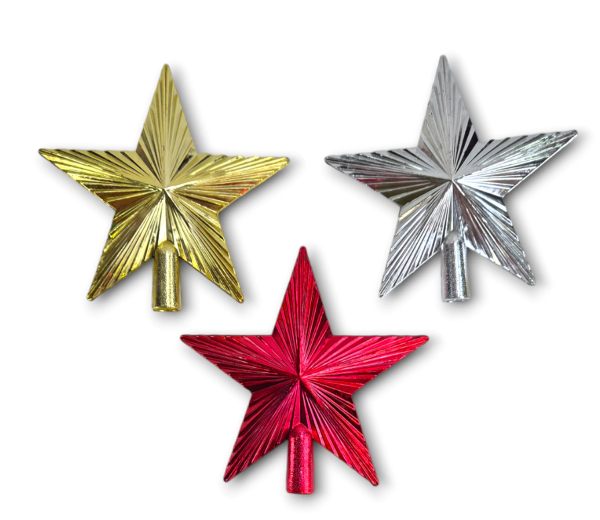 Producto - Puntal brilloso chico estrella 15x15cm