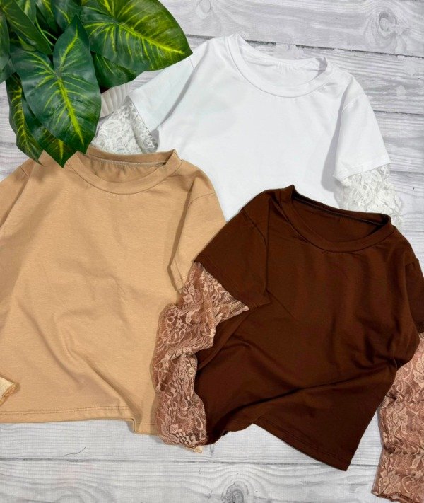 Producto - LINEA AMBAR Camiseta manga encaje