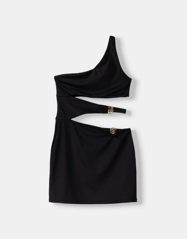 Producto - Vestido mini asimétrico gold Bershka Talle M