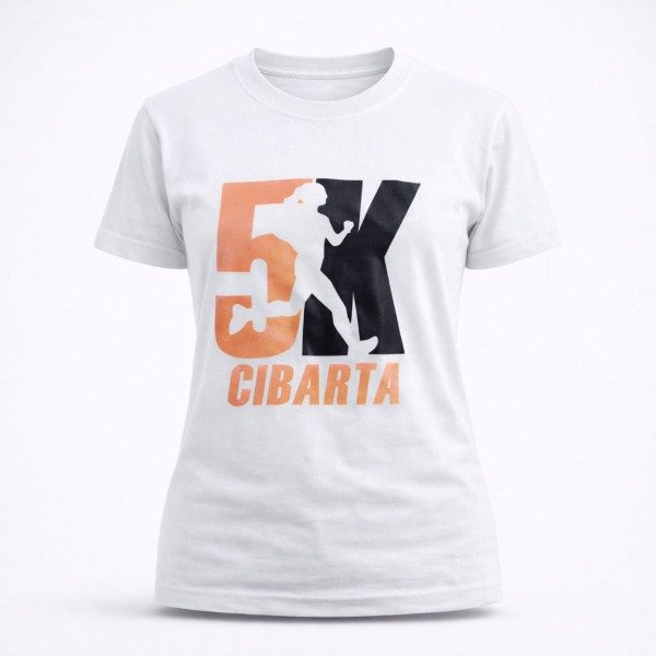 Producto - Remera Mujer Deportiva Cibarta Maraton 5k Crema algodón