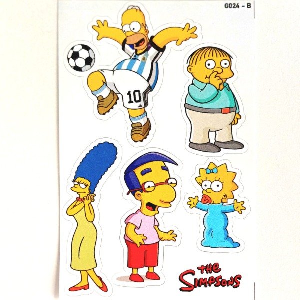 Producto - Plancha de Stickers Simpsons