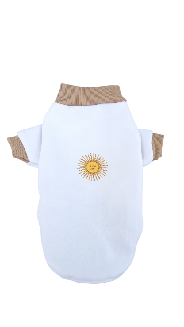 Producto - Buzo sol patrio frisa blanco