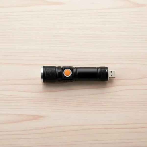 Producto - Linterna Mano Led T6 Aluminio Tactica Recargable USB Trasero sin Cables 3600L - 11