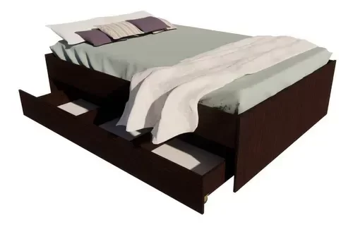Producto - Box Sommier  2 Plazas -Wengue