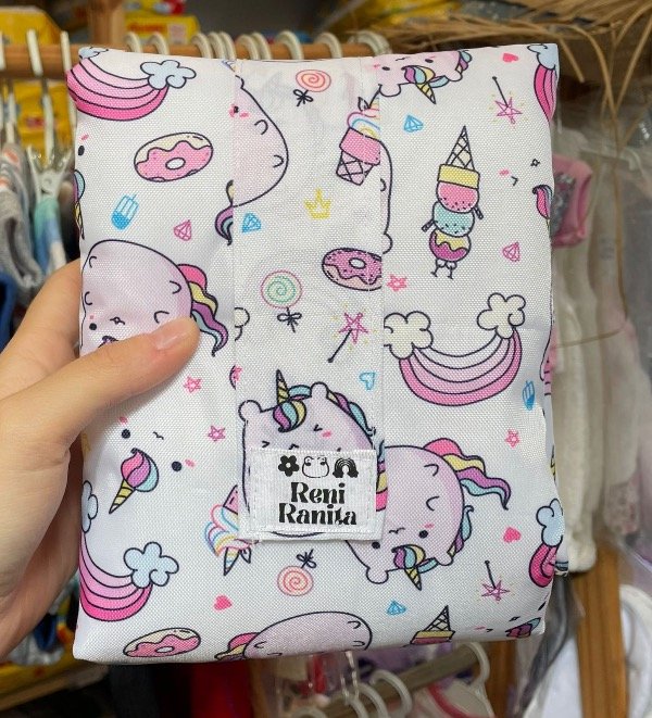 Producto - Cambiador de cordura XL impermeable con abrojo reni ranita unicornio