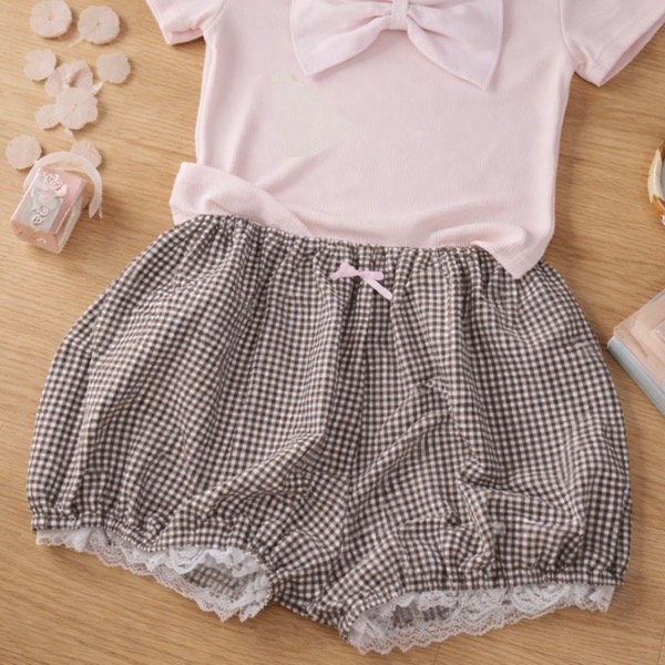 Producto - Short bloomer marrón cuadrille