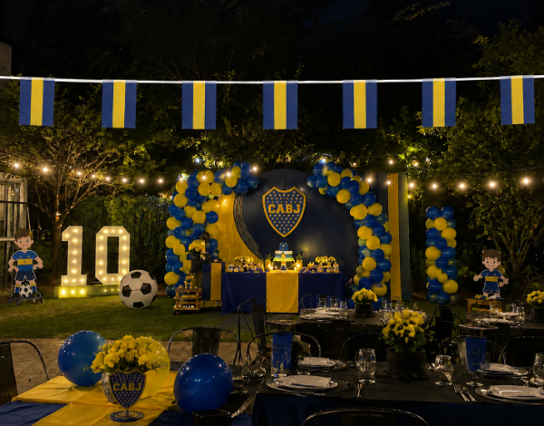 Producto - Guirnalda de Banderines Bandera Boca Juniors Tela Poliéster - 6