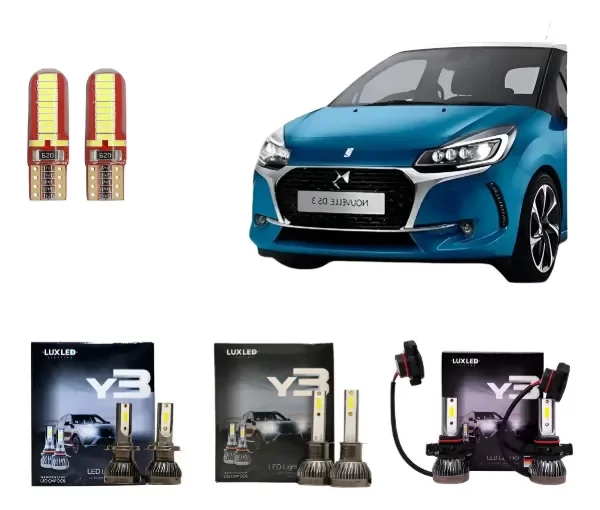 Producto - Kit Cree Led Y3 Luz Baja Alta Y Antiniebla Citroen Ds3