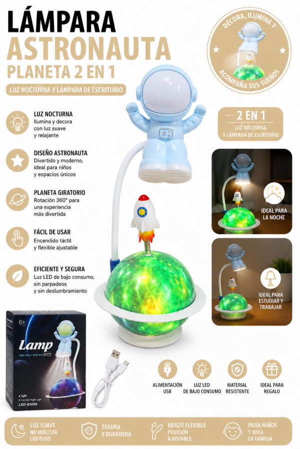 Producto - Lámpara Velador astronauta