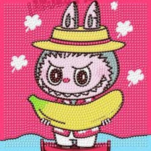 Producto - DIAMOND PAINTING 30X30 BASTIDOR LABUBU BANANA