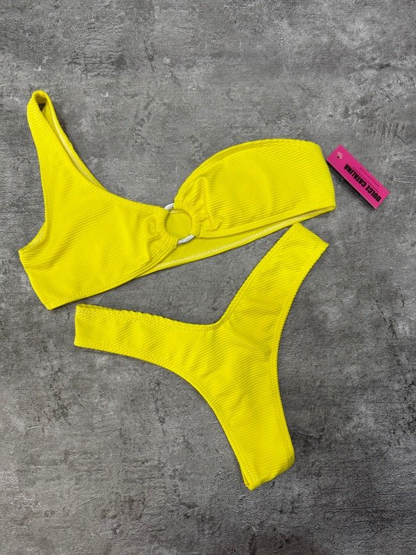 Producto - Bikini un hombro amarilla