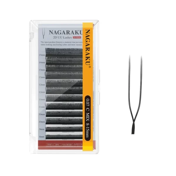 Producto - Pestañas tecnologicas 2D UU 0,07"D" MEDIDAS UNICAS Y MIX - Nagaraku