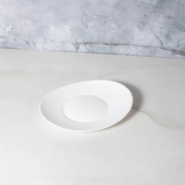 Producto - SET X 6 PLATOS DE POSTRE OVAL DE VIDRIO OPALINO 22CM EN CAJA - 1