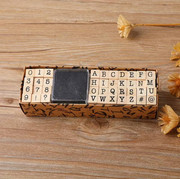 Producto - SELLOS DE LETRAS, NÚMEROS Y ALMOHADILLA TINTA NEGRA