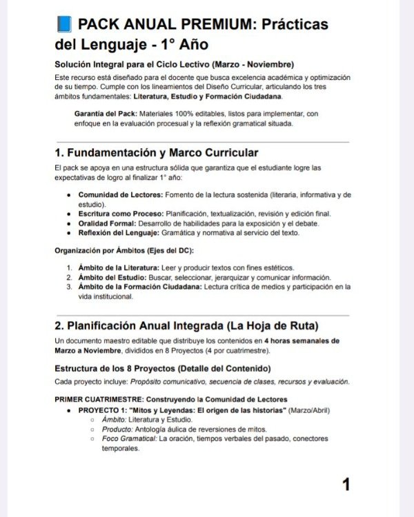 Producto - Prácticas del Lenguaje 1 Pack anual