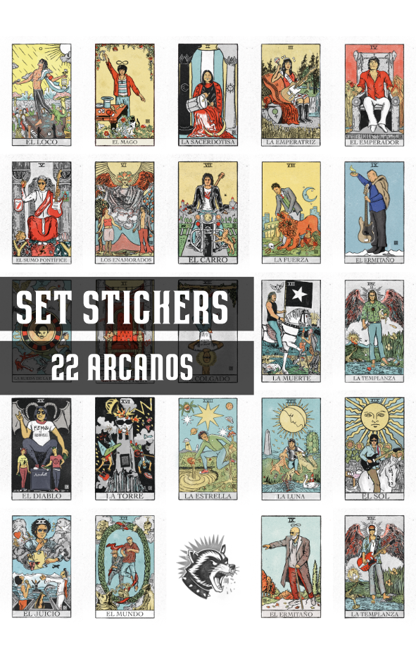 Producto - Set de Stickers 24 Arcanos - 0
