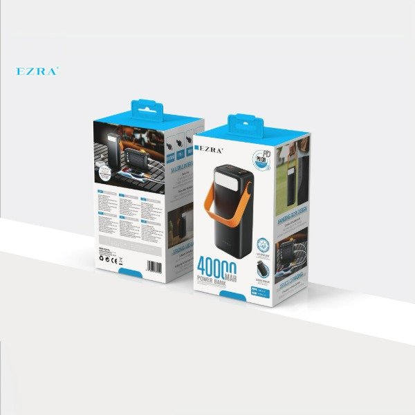 Producto - Cargador Portatil Ezra d 40000mAh entrada USB + Carga Inalámbrica 5V/2.1A PB138.