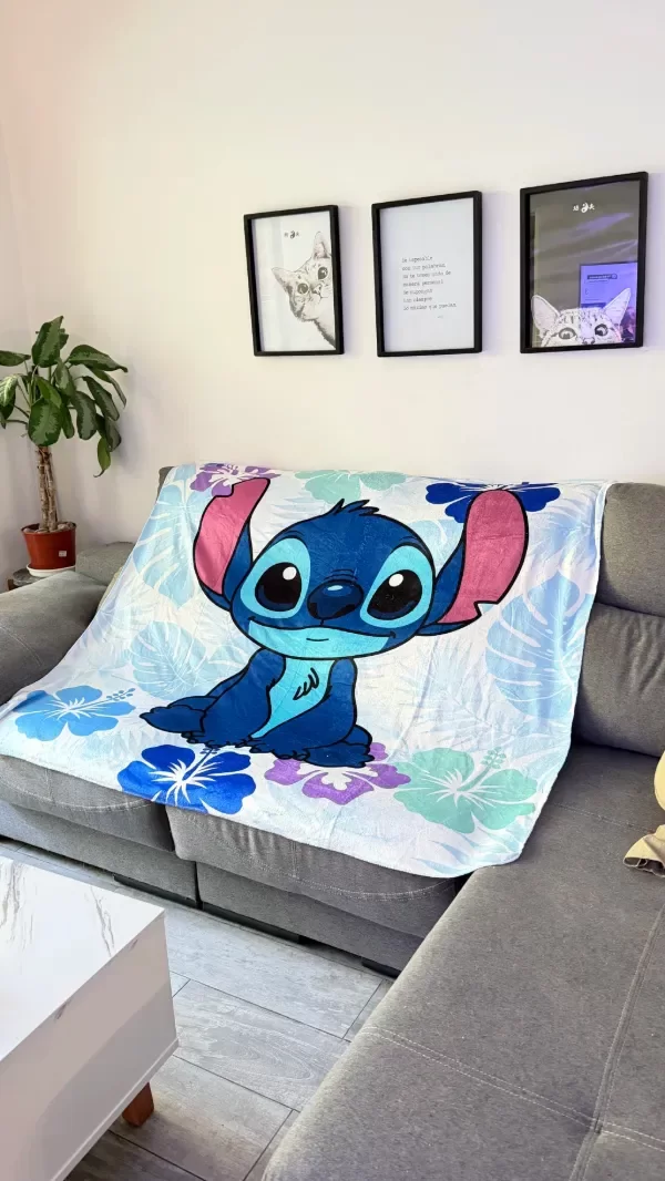 Producto - MANTA POLAR SOFT STICH HOJAS