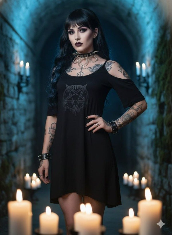Producto - Vestido pentagrama modal