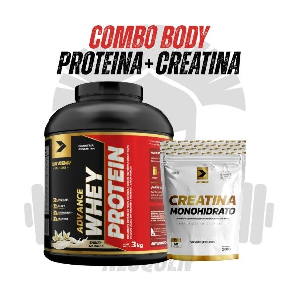 Producto - COMBO BODY ADVANCE PROTEINA 3K + CREATINA 300G
