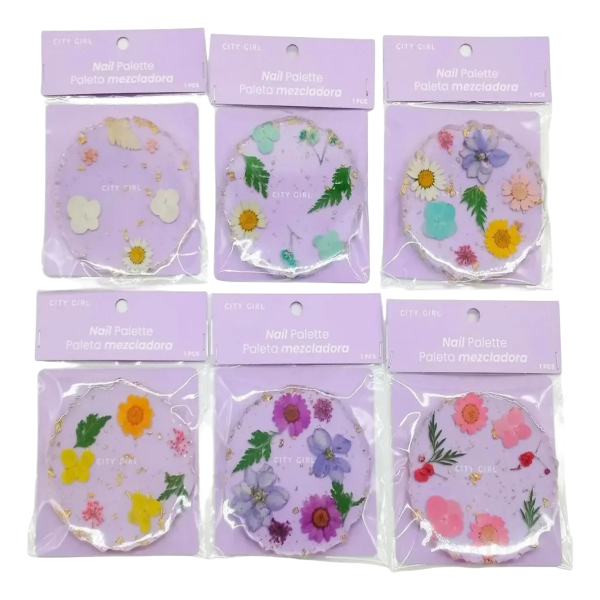 Producto - Paleta Mezcladora Acrilica Diseño Flores