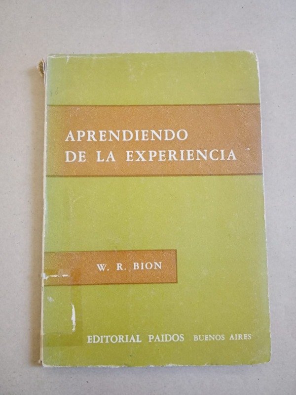 Producto - Aprendiendo de la experiencia - W. R. Bion - Paidós 1966