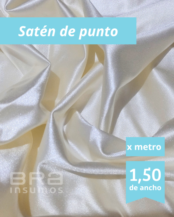 Producto - Satén de punto 1,50 m de Ancho - White off (x Metro)