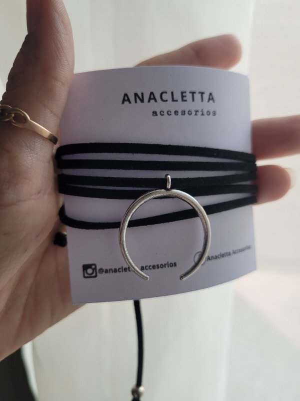 Producto - Choker largo luna invertida - bijou