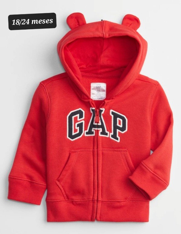 Producto - Campera con friza gap talle 18/24 meses roja