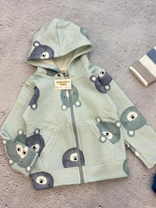 Producto - Camperita osito celeste frizada