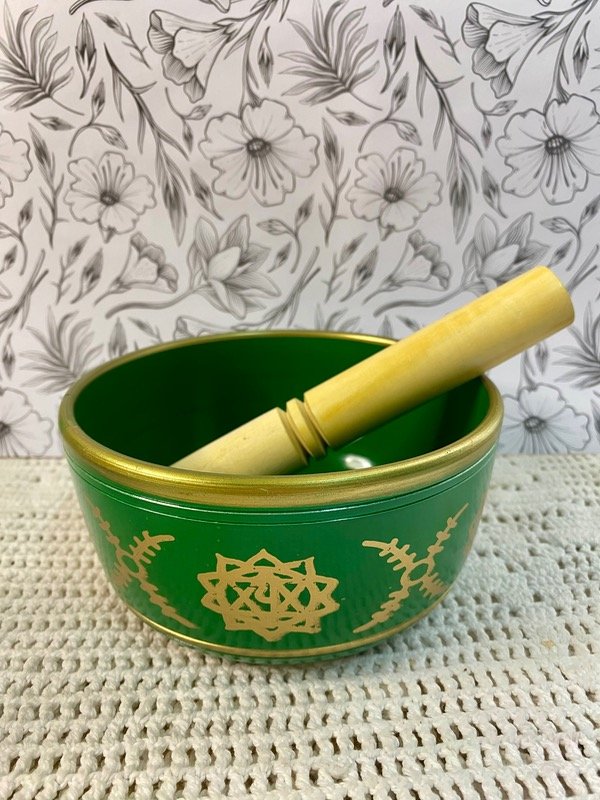 Producto - Cuenco Tibetano Verde de Aluminio - Grande