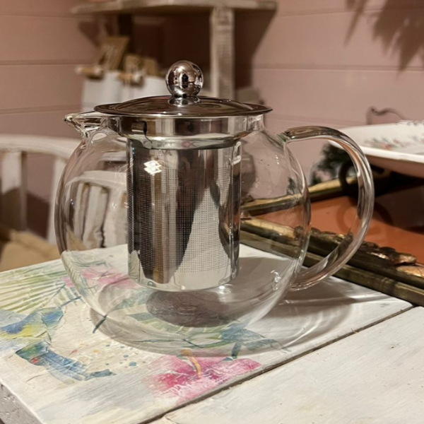 Producto - Tetera de vidrio con infusor metálico sin pico - 800ml