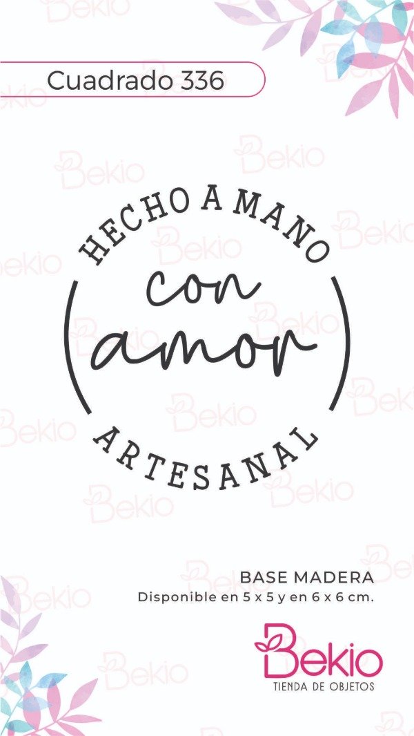 Producto - Sello Cuadrado 320 - Hecho a mano