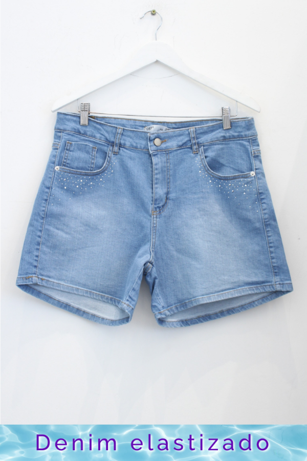 Producto - Short Strass celeste - Talles 46 al 54