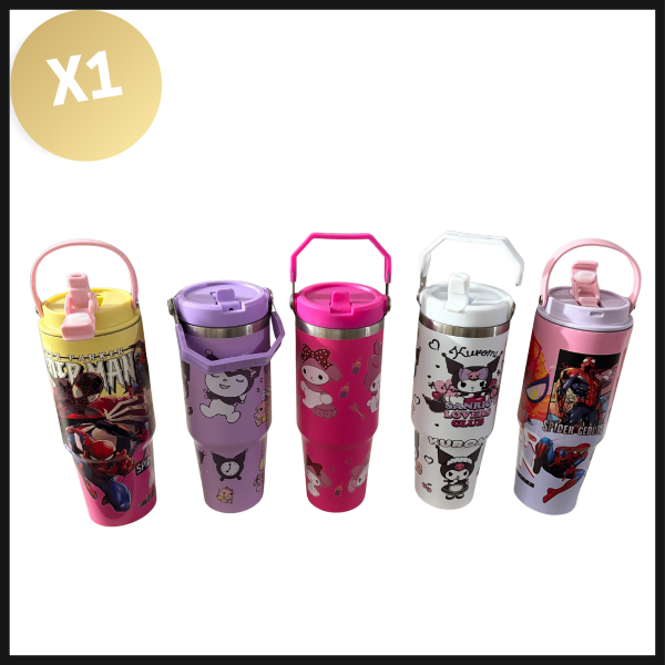 Producto - VASO TERMICO FLIP DOBLE PICO CON DISEÑO INFANTIL