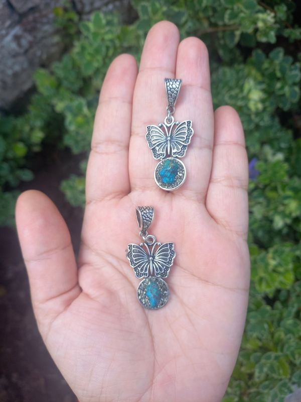 Producto - Dije Crisocola Y Pirita - Vuelo de Abundancia