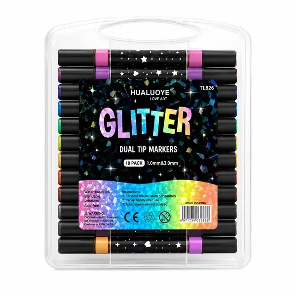 Producto - Marcadores doble punta Glitter  12 (24 colores)