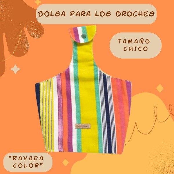 Producto - Bolsa para los Broches - Rayada color
