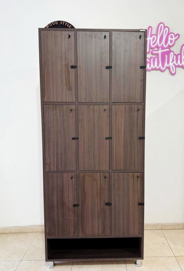 Producto - Locker 9 casilleros color Cherry
