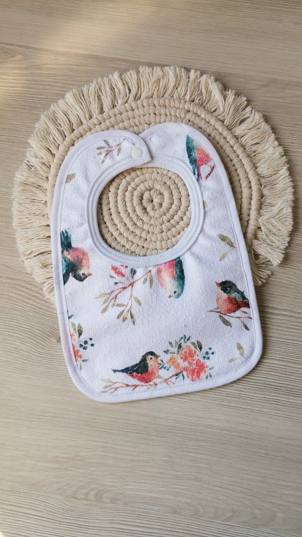 Producto - Babero de doble toalla PAJARITOS
