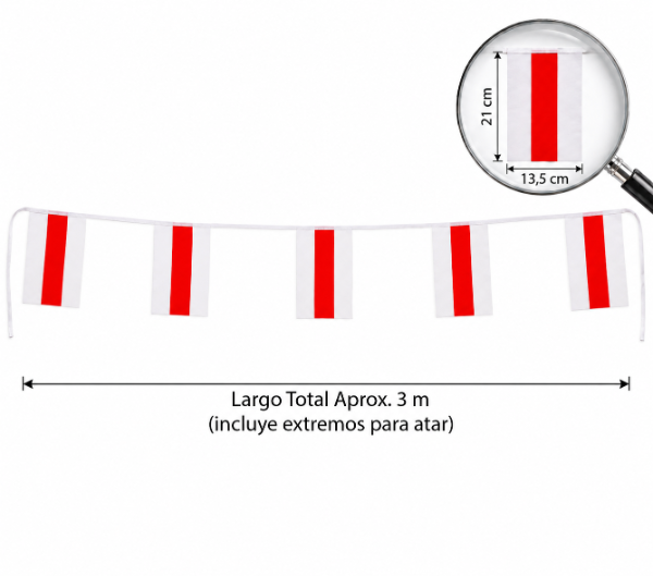 Producto - Guirnalda de Banderines Bandera River Plate Tela Poliéster - 2