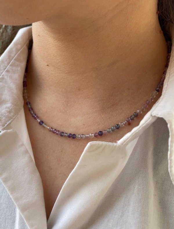 Producto - Collar facetado fluorita