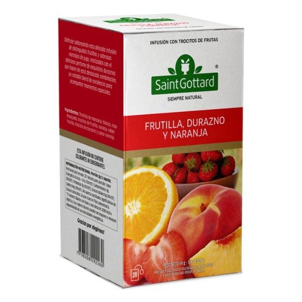 Producto - TE FRUTILLA, DURAZNO Y NARANJA - SAINT GOTTARD